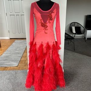 Smooth competition ballroom dance gown
